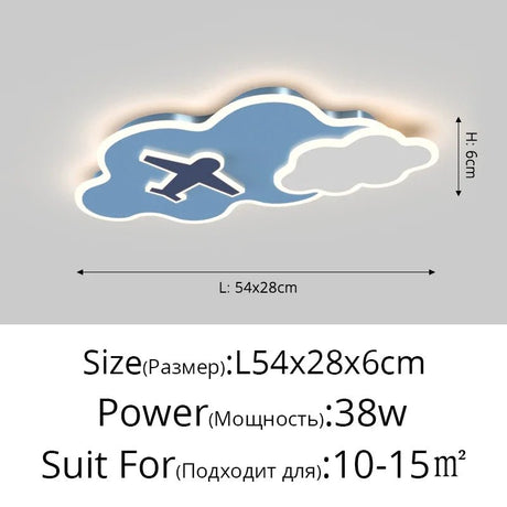 Cute Cartoon Cloud plane LED Ceiling Light - Hans Lumiere