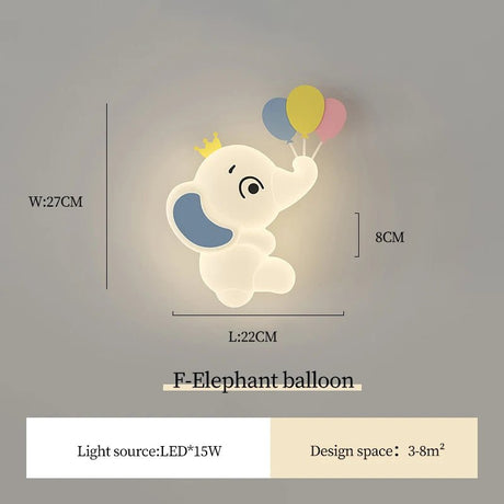 Cute Elephant Children's Room Wall LED Lamp - Hans Lumiere