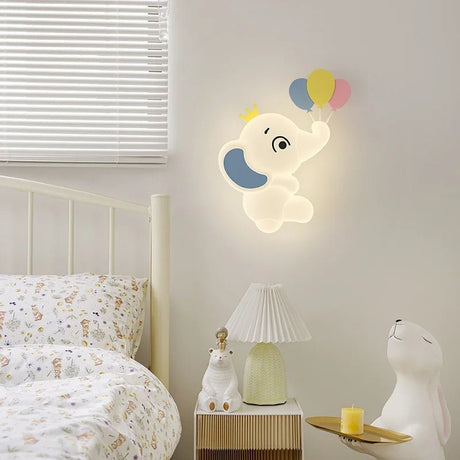 Cute Elephant Children's Room Wall LED Lamp - Hans Lumiere
