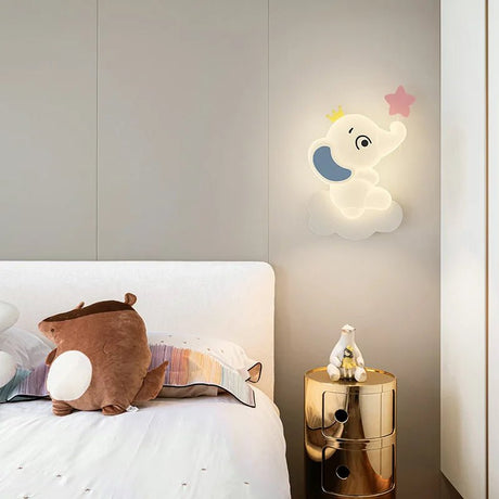 Cute Elephant Children's Room Wall LED Lamp - Hans Lumiere