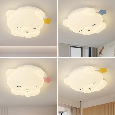 Cute Nightcap Bear Children's Room Ceiling Lamp - Hans Lumiere