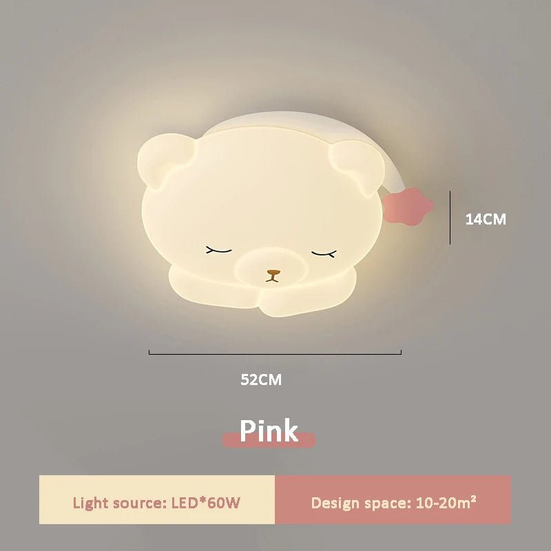 Cute Nightcap Bear Children's Room Ceiling Lamp - Hans Lumiere