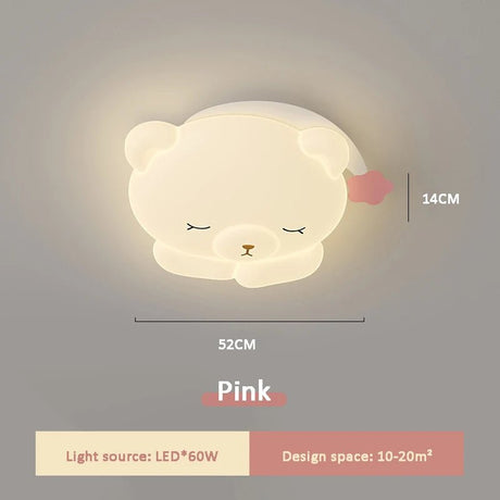 Cute Nightcap Bear Children's Room Ceiling Lamp - Hans Lumiere