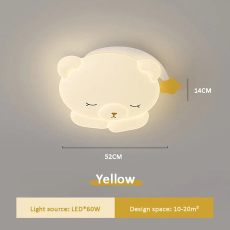 Cute Nightcap Bear Children's Room Ceiling Lamp - Hans Lumiere