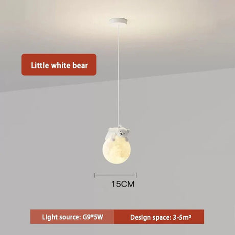 Cute White Bear Bunny Children's Room Bedside Lamp - Hans Lumiere