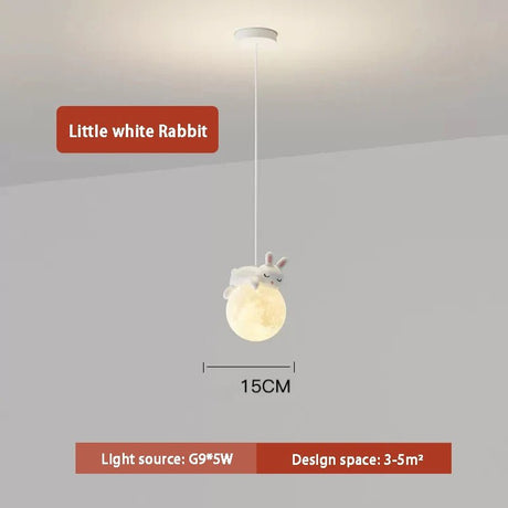Cute White Bear Bunny Children's Room Bedside Lamp - Hans Lumiere