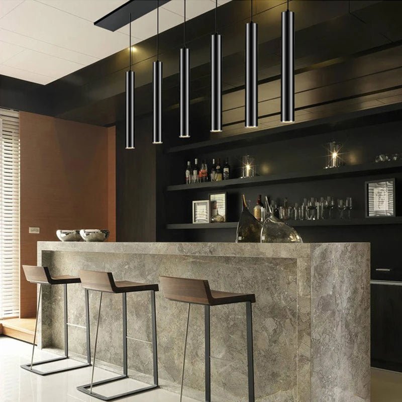 Cylindrical LED Tube Pendant Light for Kitchen, Dining and Bedroom - Hans Lumiere