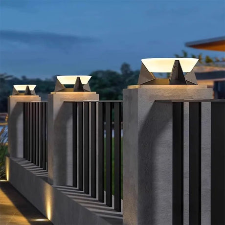 Cylindrical Waterproof Solar Column LED Lamp With Remote Control - Hans Lumiere