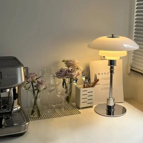 Danish Designers Nordic Glass Reading LED Table Lamp - Hans Lumiere