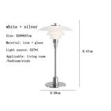 Danish Designers Nordic Glass Reading LED Table Lamp - Hans Lumiere
