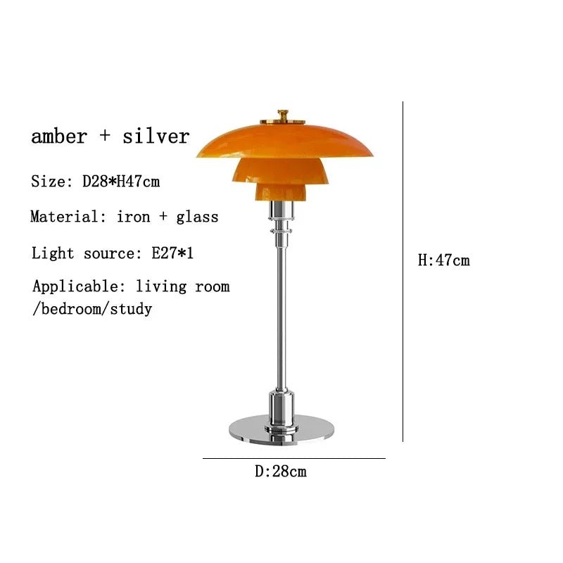 Danish Designers Nordic Glass Reading LED Table Lamp - Hans Lumiere