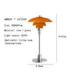 Danish Designers Nordic Glass Reading LED Table Lamp - Hans Lumiere