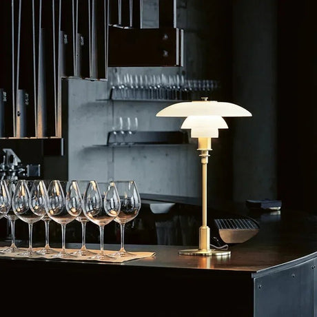 Danish Designers Nordic Glass Reading LED Table Lamp - Hans Lumiere