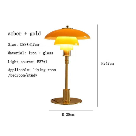 Danish Designers Nordic Glass Reading LED Table Lamp - Hans Lumiere