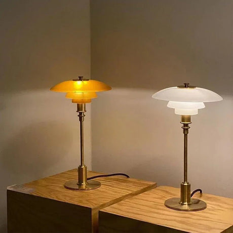 Danish Designers Nordic Glass Reading LED Table Lamp - Hans Lumiere