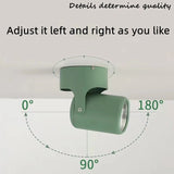 Dimmable COB LED Surface-Mounted Downlight - 180° Rotating Ceiling Spotlight - Hans Lumiere