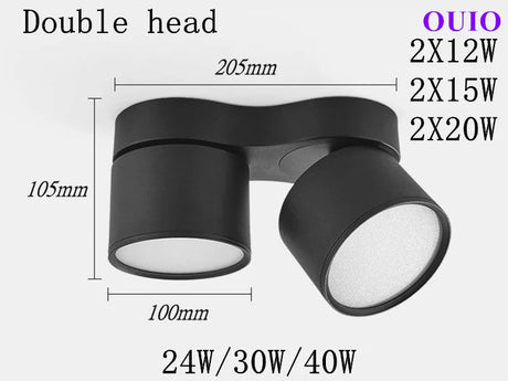 Dimmable Folding Rotating LED Downlight - Hans Lumiere