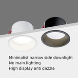 Dimmable NarrowSide Anti - Glare LED Round Recessed Downlight - Hans Lumiere