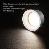 Dimmable NarrowSide Anti - Glare LED Round Recessed Downlight - Hans Lumiere