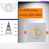 Dimmable Recessed Square LED Downlights Spot Lights - Hans Lumiere