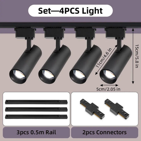 Dimming LED Track Light COB Spotlights - Hans Lumiere