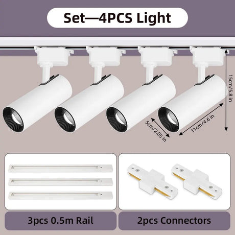 Dimming LED Track Light COB Spotlights - Hans Lumiere