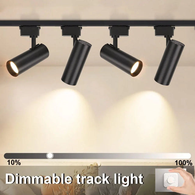 Dimming LED Track Light COB Spotlights - Hans Lumiere