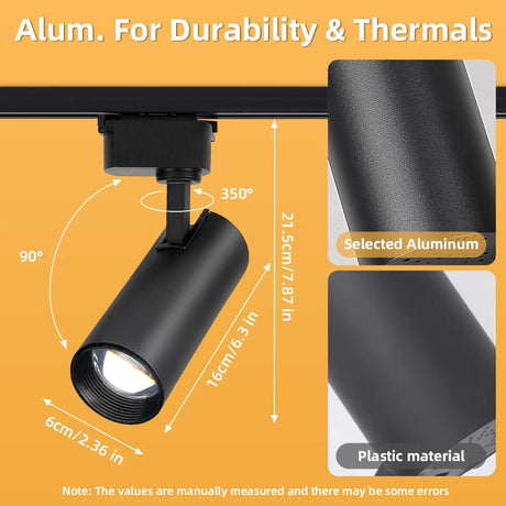 Dimming LED Track Light COB Spotlights - Hans Lumiere