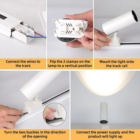 Dimming LED Track Light COB Spotlights - Hans Lumiere