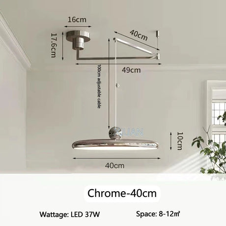 Dining Table LED Chandelier With Colorful Rocker Arm - Hans Lumiere