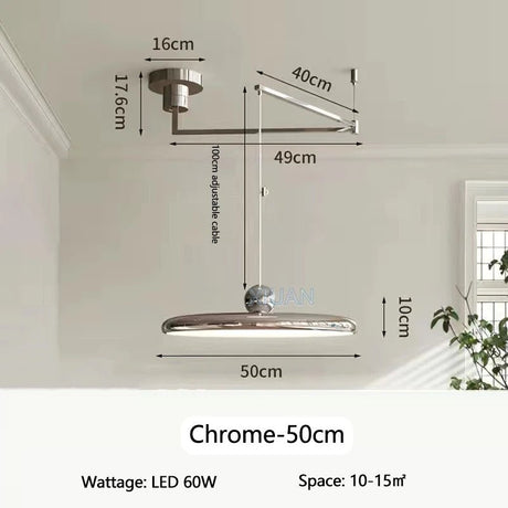 Dining Table LED Chandelier With Colorful Rocker Arm - Hans Lumiere