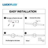 Double Lampshade 800mm Long LED Wall Light - Hans Lumiere