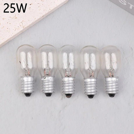 E14 Salt Lamp Bulbs 15W Incandescent, Warm Glow Replacement for Salt Lamps & Fridges, 5 Pack - Hans Lumiere
