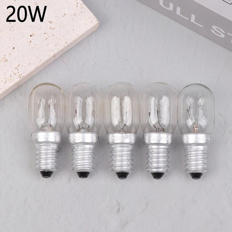 E14 Salt Lamp Bulbs 15W Incandescent, Warm Glow Replacement for Salt Lamps & Fridges, 5 Pack - Hans Lumiere