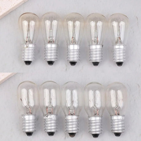 E14 Salt Lamp Bulbs 15W Incandescent, Warm Glow Replacement for Salt Lamps & Fridges, 5 Pack - Hans Lumiere