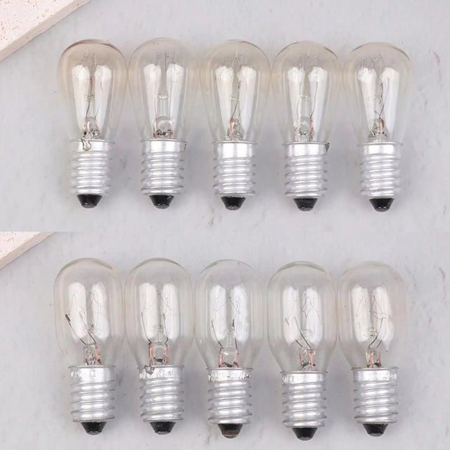 E14 Salt Lamp Bulbs 15W Incandescent, Warm Glow Replacement for Salt Lamps & Fridges, 5 Pack - Hans Lumiere