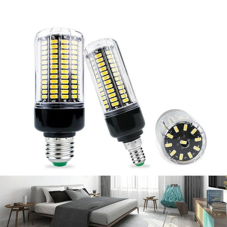 E27 E14 LED Corn Bulb 3.5W to 15W SMD5736, Warm or Cold White, Flicker-Free - Hans Lumiere