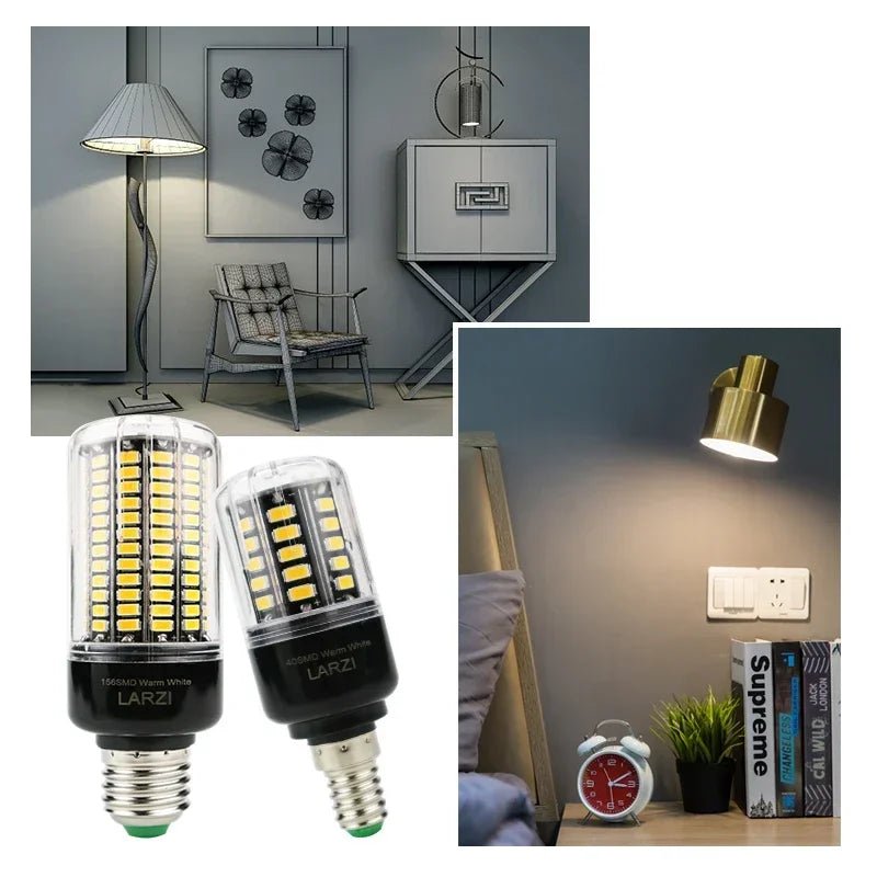 E27 E14 LED Corn Bulb 3.5W to 15W SMD5736, Warm or Cold White, Flicker-Free - Hans Lumiere