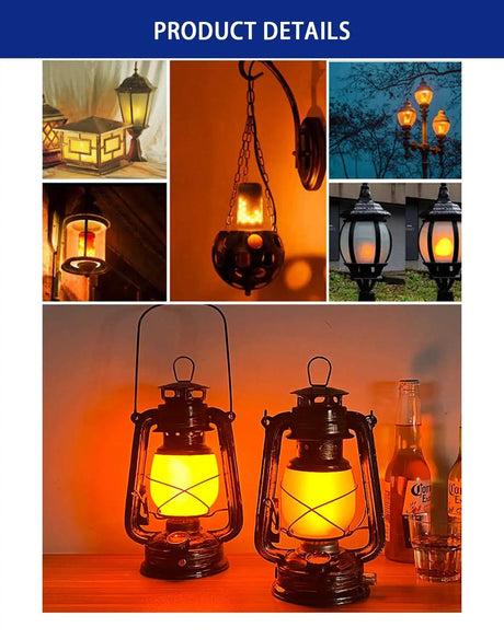 E27 LED Flickering Flame Effect Bulbs 5W, 3 Modes, 10 Pack - Hans Lumiere