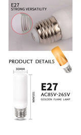 E27 LED Flickering Flame Effect Bulbs 5W, 3 Modes, 10 Pack - Hans Lumiere