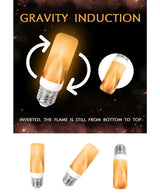 E27 LED Flickering Flame Effect Bulbs 5W, 3 Modes, 10 Pack - Hans Lumiere