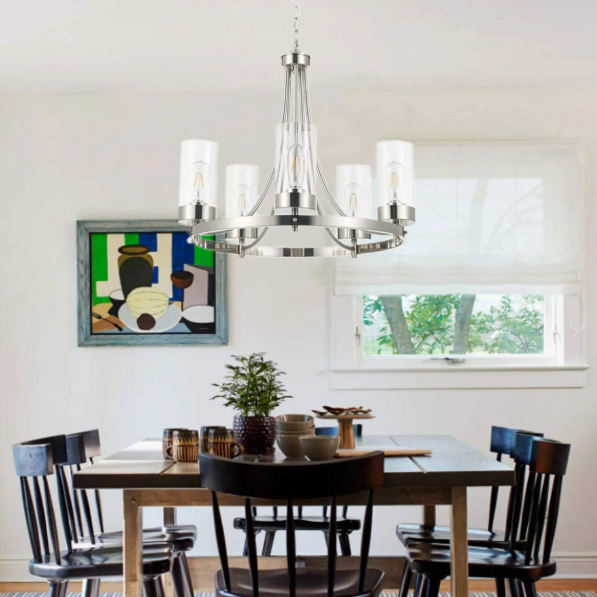 Elegant Glass Ceiling Pendant Lighting Fixture - Hans Lumiere