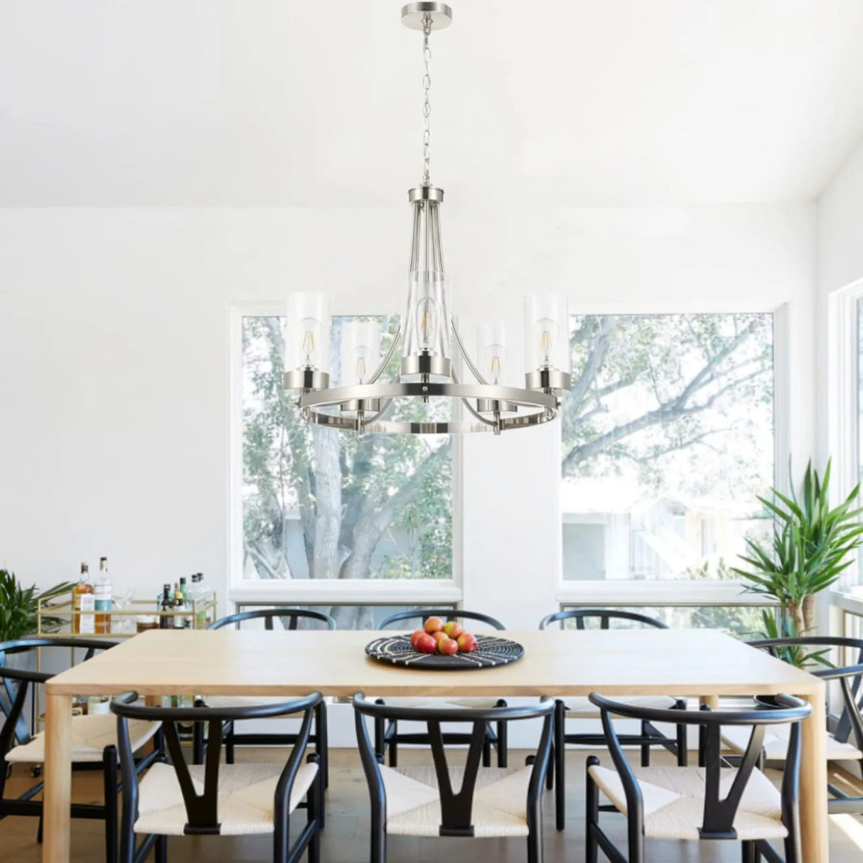 Elegant Glass Ceiling Pendant Lighting Fixture - Hans Lumiere