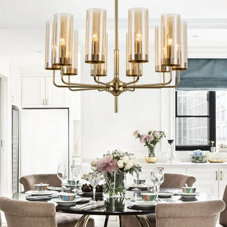 Elegant Nordic Glass LED Chandelier - Hans Lumiere