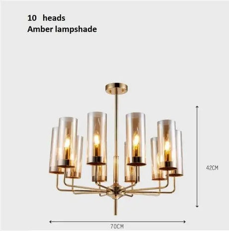 Elegant Nordic Glass LED Chandelier - Hans Lumiere
