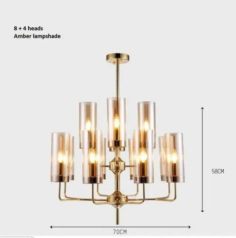 Elegant Nordic Glass LED Chandelier - Hans Lumiere