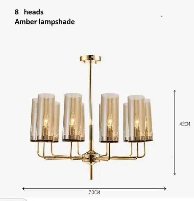 Elegant Nordic Glass LED Chandelier - Hans Lumiere