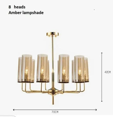 Elegant Nordic Glass LED Chandelier - Hans Lumiere