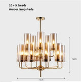 Elegant Nordic Glass LED Chandelier - Hans Lumiere
