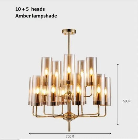 Elegant Nordic Glass LED Chandelier - Hans Lumiere